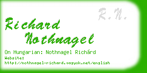 richard nothnagel business card